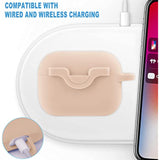 Airpods Pro 2 Case with Cute Bling Keychain, Secure Lock Case for Women Girls - Milk Tea