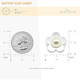 Cute White Flower Shank Sewing Buttons 20 Pcs - 25Mm, 1"