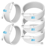 [5-Pack] Usb C To C 60W Fast Charging Cable, 480 Mbps Data Transfer?5 * 6.6Ft?, Pd 3.0 Compatible With Iphone 15/16 Plus Pro Pro Max, Macbook Pro/Air, Ipad Pro/Air/Mini And More?White?
