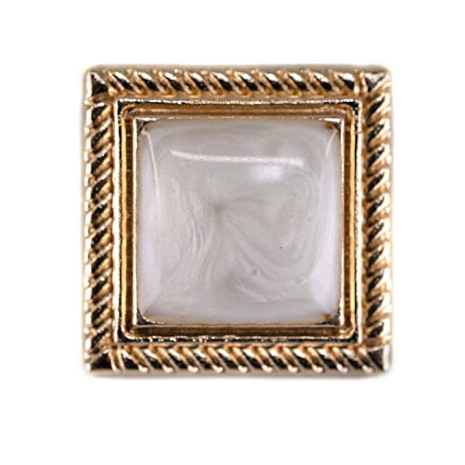 20 Pcs Vintage Square Gray Enamel Metal Shank Sewing Buttons For Coats