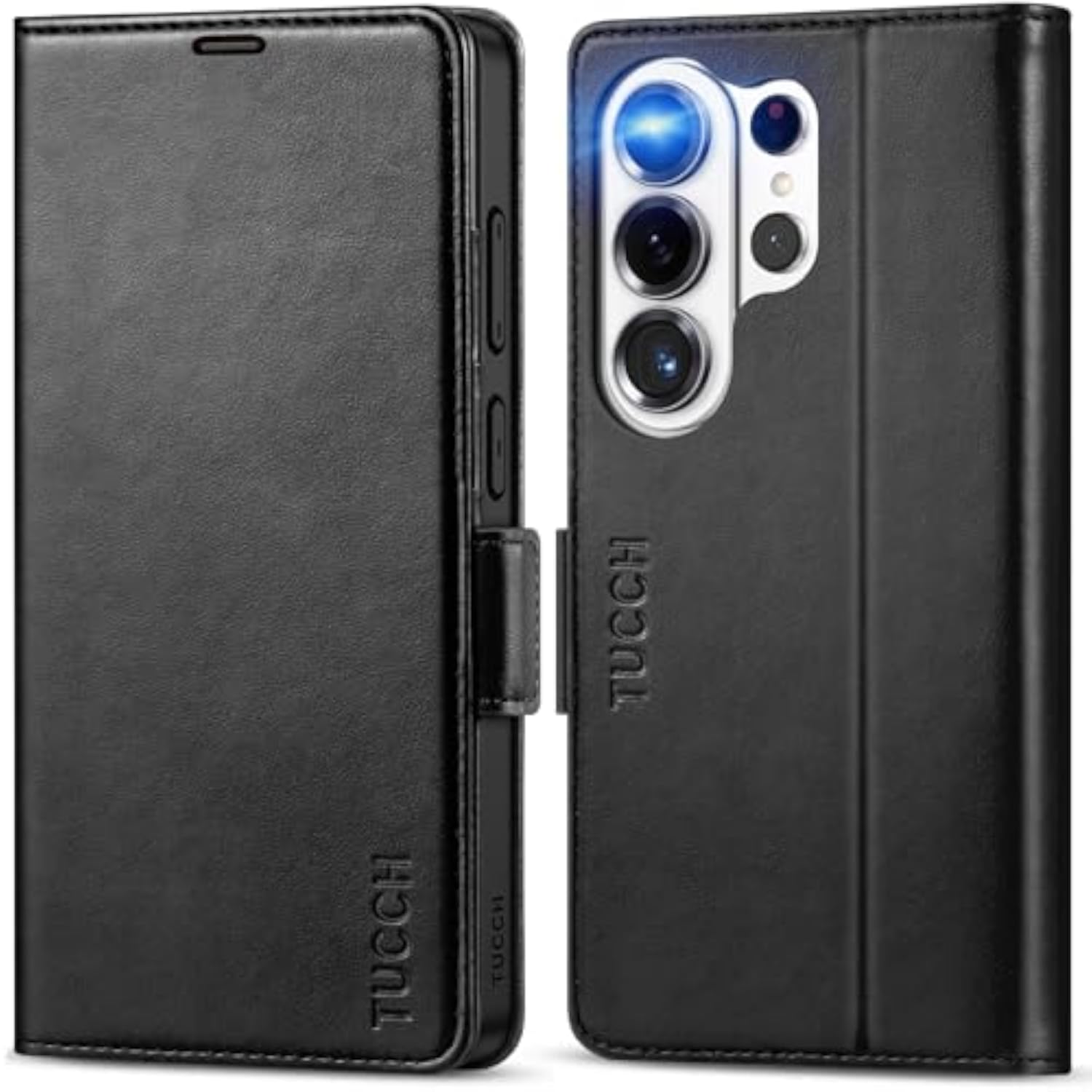 TUCCH Wallet Case for Galaxy S26 Ultra (6.9") 2026, 4 Card Holders, Black - Premium Protection and Organization