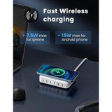 100W Usb Charging Station With 15W Wireless Charger, 6-In-1 Multiple Usb Ports(2 Usb A And 4 Usb C Ports) Gan Desktop Charger For Iphone Ipad Macbook Laptop Samsung And Android Devices