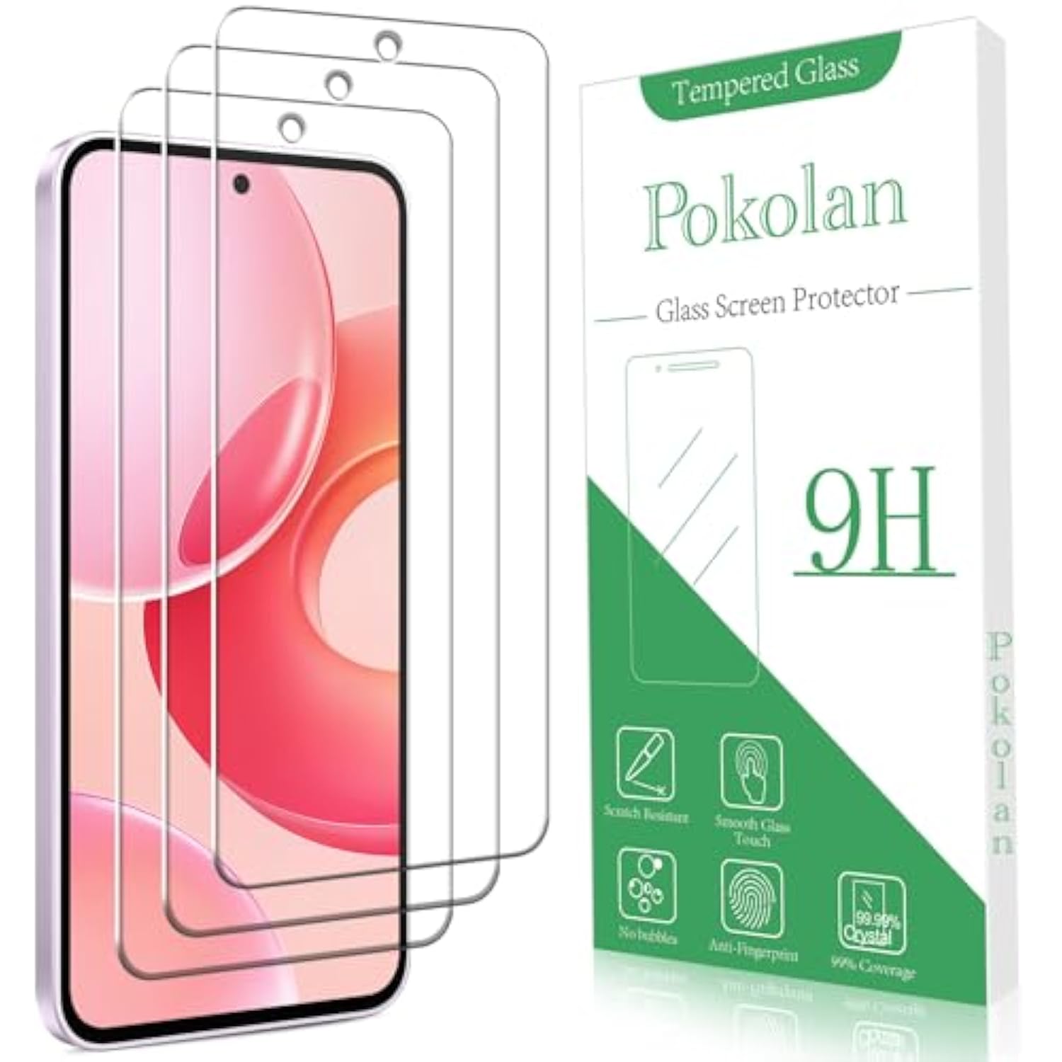 3 Pack For Samsung Galaxy A36 5G Screen Protector, 9H Tempered Glass Film, Hd Clear Scratch Resistant, Bubble Free For Galaxy A36 Screen Protector