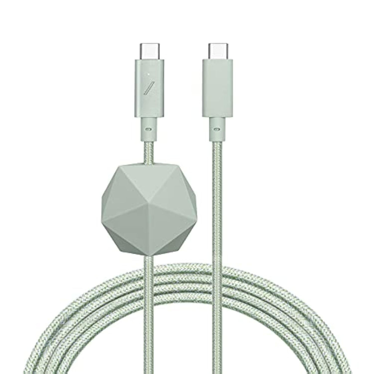 Native Union Type-C Desk Cable – USB-C to USB-C 8ft Ultra-Strong Non-Slip Charging Cable with Anchor Weight Compatible with iPhone Air, 17, MacBooks, Surface Go 4, iPad Pro & Air (Sage)