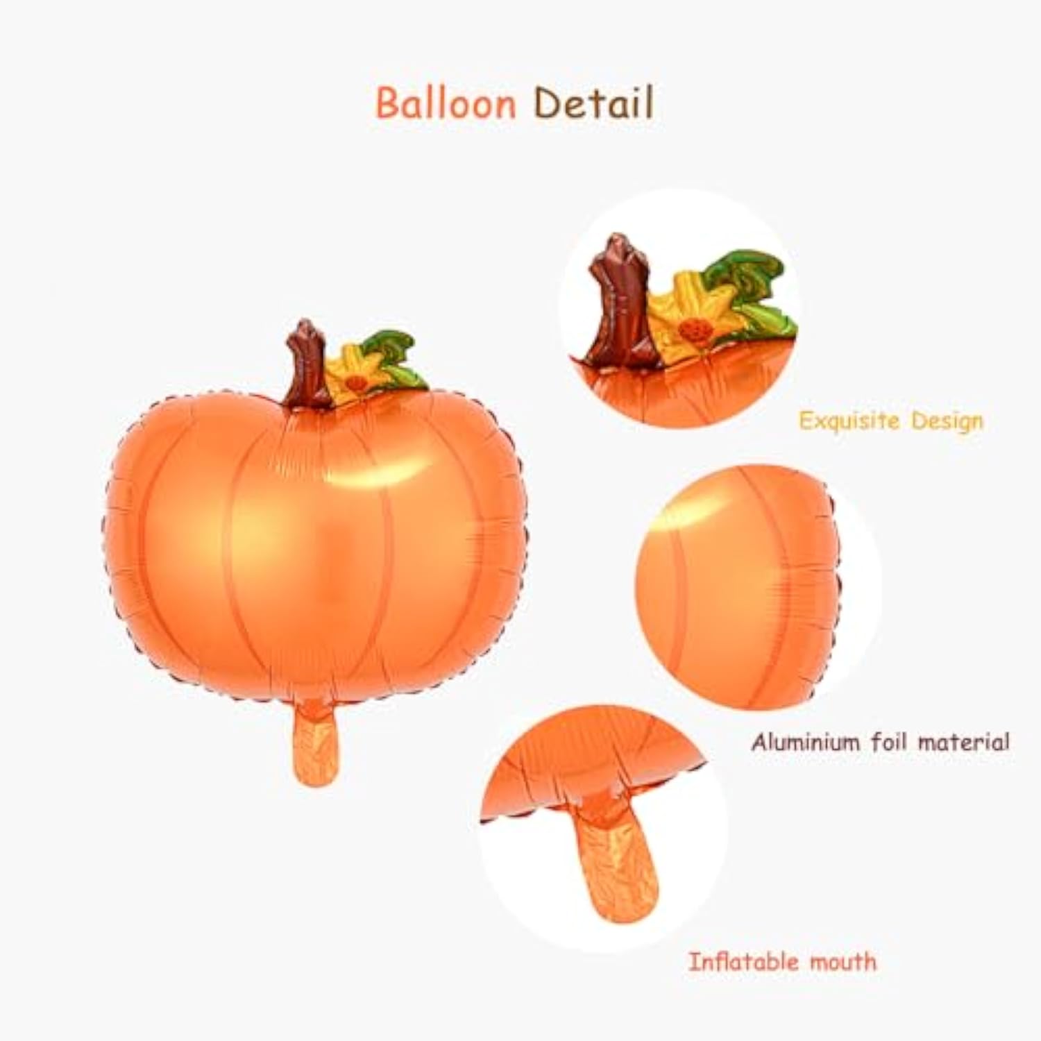 Thanksgiving Balloons Pumpkin Autumn Harvest Party Decorations 6pcs