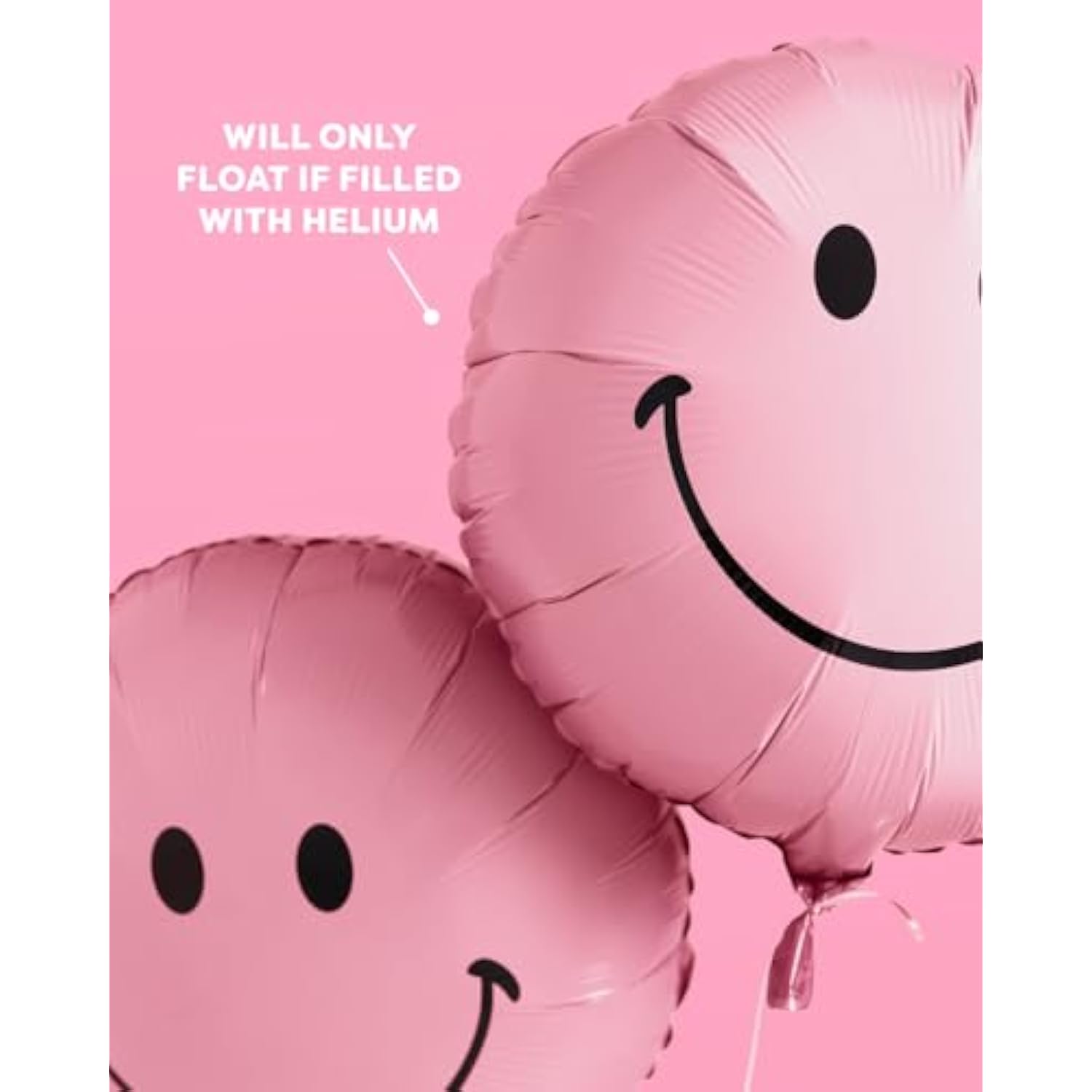 Pink Smile Balloons - 2 Pc | Birthday Party Decorations, Bachelorette Baby Shower, Fun Photo Booth