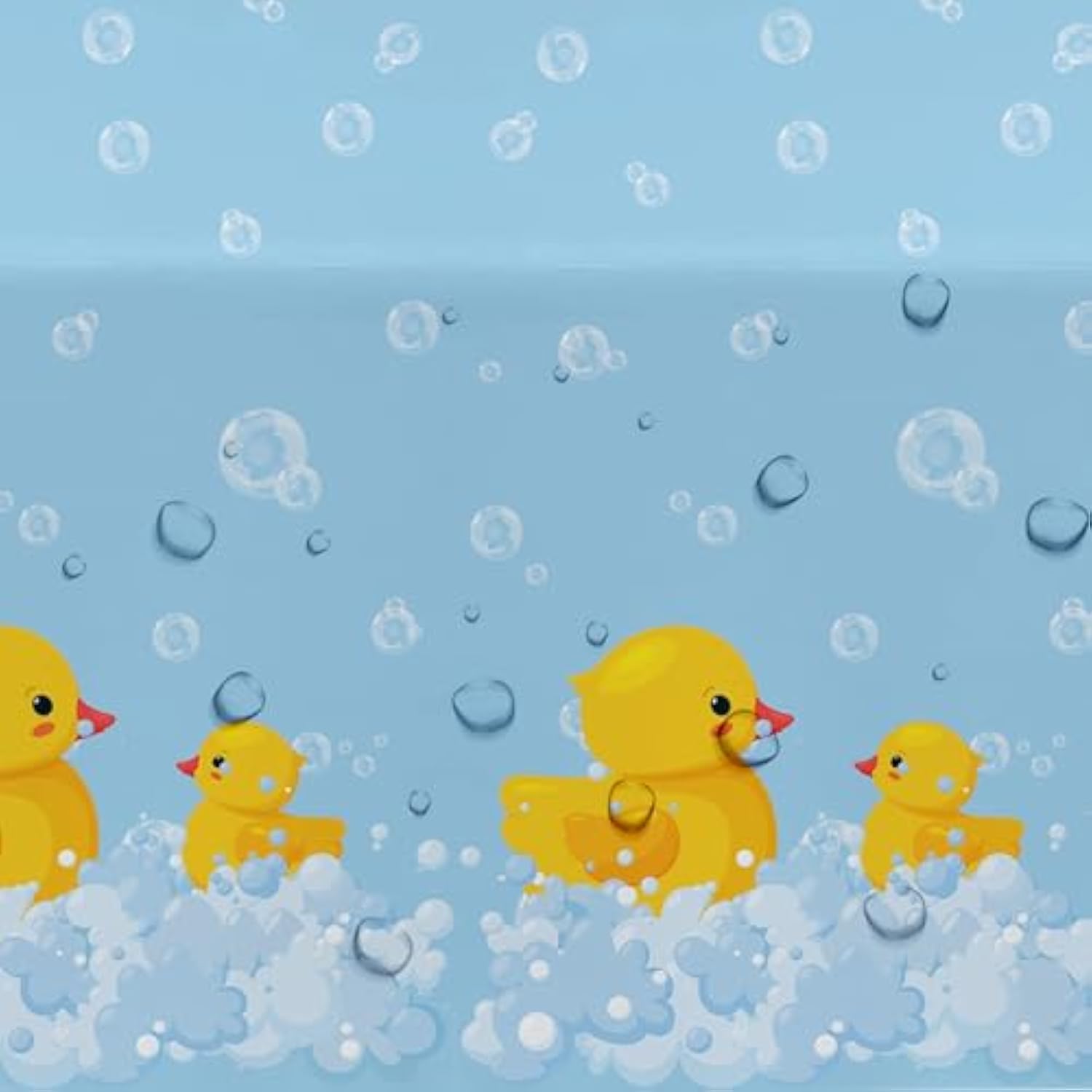 Rubber Duck Party Decorations Tablecloth - Disposable Duck Party Supplies Table Cover, Bubble Bath Rubber Duck Theme Table Cloth For Birthday Baby Shower - 3 Pack (54In X 108In)
