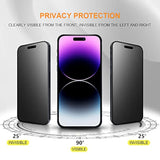 For Iphone 14 Pro Max 6.7" Matte Privacy Screen Protector With Camera Lens Protector Full Coverage Anti-Glare Anti-Spy Tempered Glass Film Anti-Fingerprint No Black Border Easy Installation
