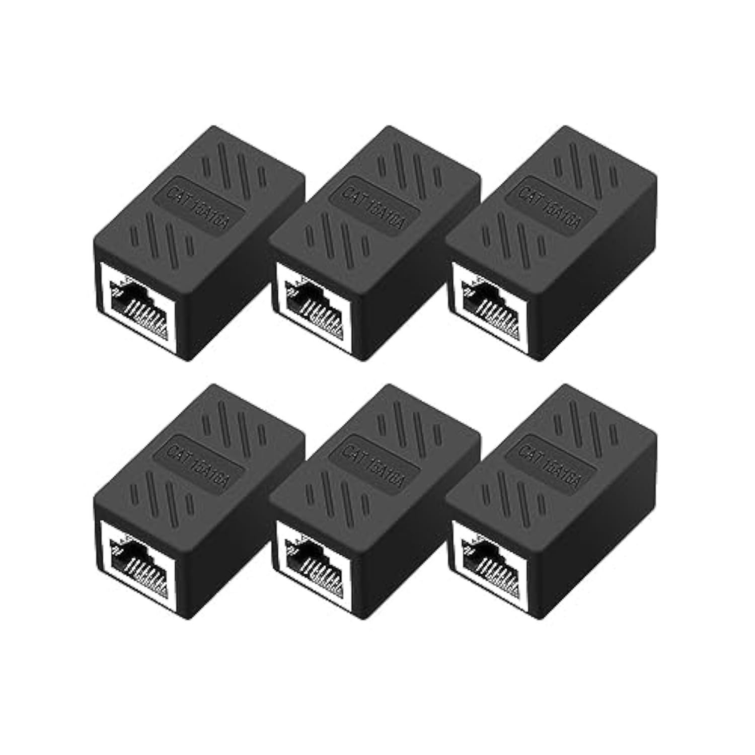 Rj45 Cat6 Coupler Ethernet Extender Connector, 6 Pack In Line Coupler For Cat6