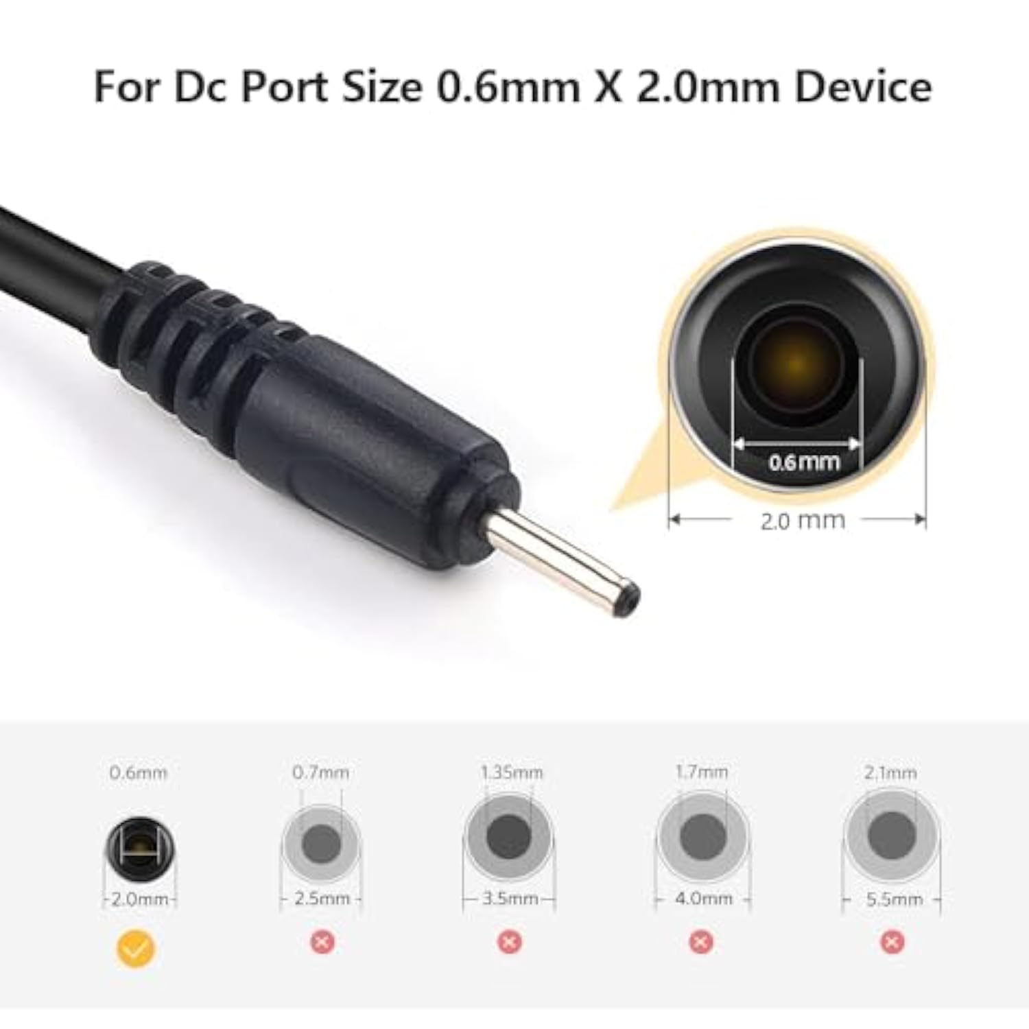 Usb Small Pin Charger Cable Compatible With Bluetooth Headphones, Cell Phones,