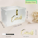 11 Inch Frosted Acrylic Wedding Card Box With Lock For Reception And Bridal Shower