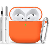 AirPods 4 Case 2024 with Cleaner Kit, Orange - Premium Silicone Protection