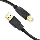 Usb 2.0 Printer Cable 30 Ft Usb Type A Male To B Male Printer Scanner Cord For Hp, Canon, Lexmark, Epson, Dell Usb A To B Cable And More (Black 30Ft)…