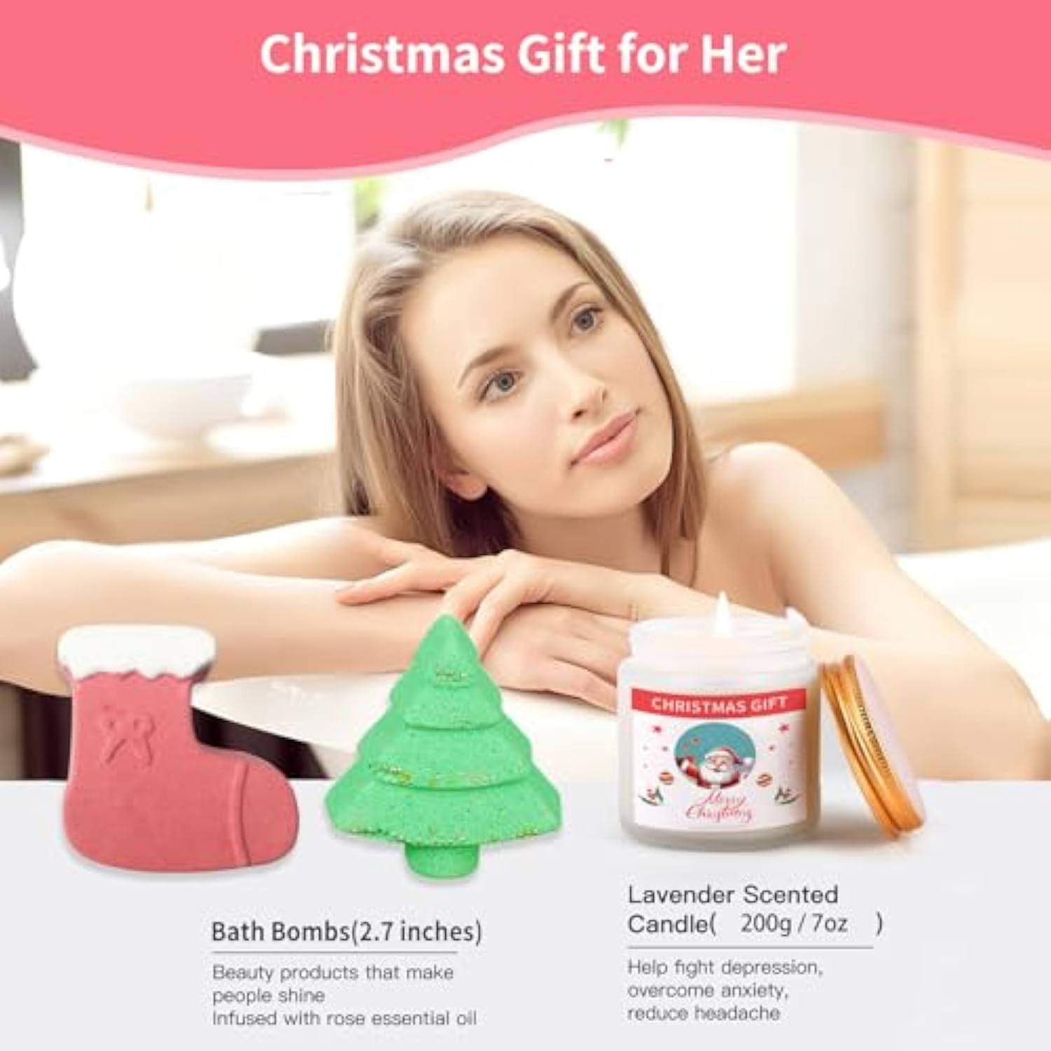 Christmas Gifts For Women, Merry Christmas Gifts Basket Set, Xmas Unique Holiday Gift For Her, Mom, Wife, Girlfriend, Sister, Christmas Gifts For Coworkers Employees