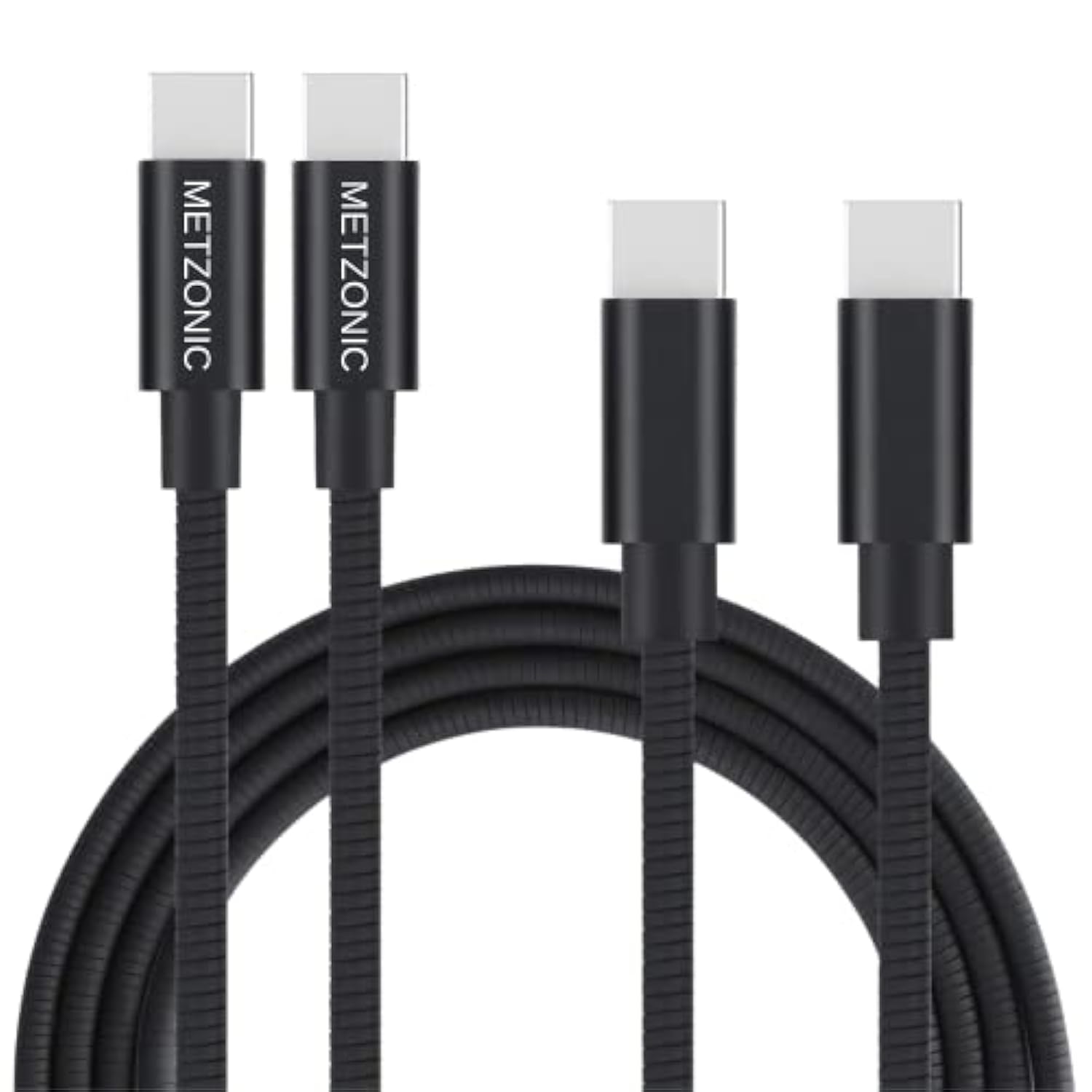 Usb C Cable 2 Pack 6.6 Feet Type C To Type C Metal Braided Fast Charge Cable P
