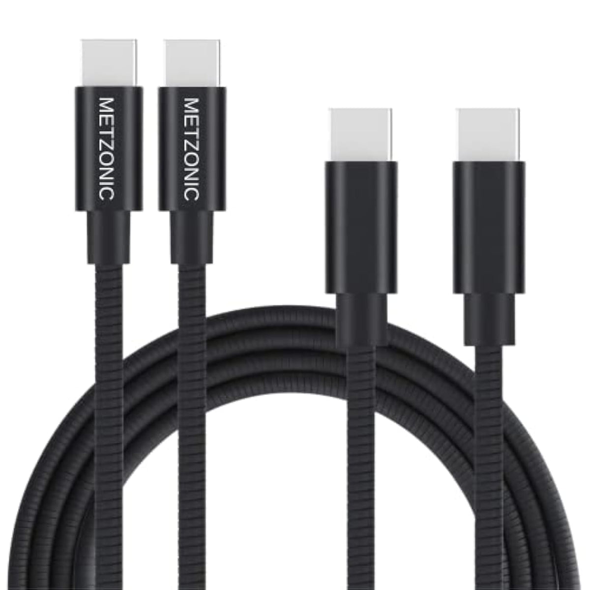 Usb C Cable 2 Pack 6.6 Feet Type C To Type C Metal Braided Fast Charge Cable P