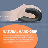 Perixx Perimice-719L, Left Handed Wireless Vertical Mouse, Portable Size for Laptops Computer, 3 Level DPI