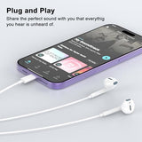 [ MFi Certified] Wired Headphones for iPhone Earbuds with Lightning,2 Pack Built-in Mic & Volume Control HiFi Stereo Nosie Reduction in-Ear