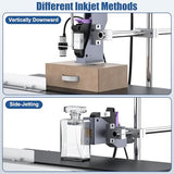 Js740 Inkjet Coding Machine With Mini Conveyor Belt, Automatic Online Inkjet Printer With 42Ml Original Quick-Drying Ink, Industrial Batch Code Printer Date/Barcode/Qr Code/Number/Label