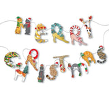 Cats Merry Christmas Garland - Festive Cat-Themed Christmas Decoration For Cat Lovers - Funny Cats Christmas Party Banner Decoration
