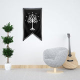 Gondor Flag Tree Of Gondor Banner Flag Flag Banner Man Cave Bed Room Home Office Party Decor 30X50 Inch (Black)