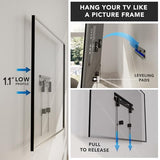 Mount-It! No Stud TV Wall Mount, Studless Drywall TV Bracket for 2365 Inch Flat Screen TVs, No Drill Easy Install, Slim 1.1 Low Profile, Supports 77
