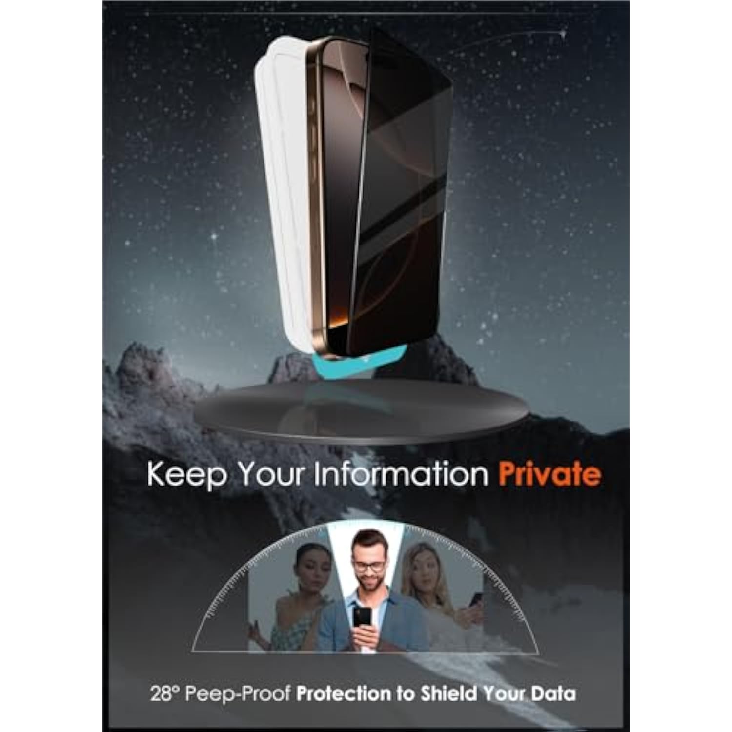 ?2025 Upgraded 2 Pack Iphone 16 Pro Max Screen Protector (6.9”) – 9H Tempered Glass, Privacy & Hd Clear, Easy Install Kit, Shatterproof, Anti-Scratch, Case-Friendly