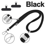 Cell Phone Lanyard, Universal 2× Phone Crossbody Lanyard For Women, 2× Wrist Phone Strap And 4× Upgraded Connectors Compatible With Most Phones (Black Black)