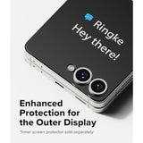 Ringke Cover Display Tempered Glass Pro [Super Easy to Install] Compatible with Samsung Galaxy Z Flip 7 Screen Protector for the Outer Display, Case Friendly Front Tempered Glass - 2 Pack