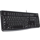 K120 Wired Keyboard For Windows, Usb Plug-And-Play, Full-Size, Spill-Resistant, Curved Space Bar, Compatible With Pc, Laptop - Black
