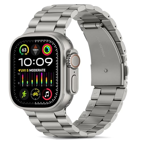 Band Compatible with Apple Watch Band 49mm 45mm 44mm 42mm Premium Stainless Steel Metal Replacement Strap Compatible with Apple Watch Ultra 3 2 1