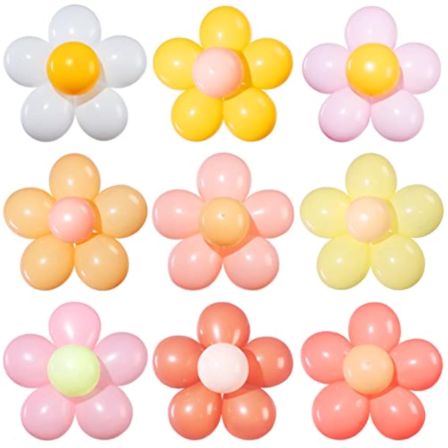 Daisy Flower Balloon Kit: Retro Party Decorations, 27pcs