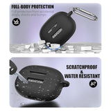 3 in 1 Protective Case Cover for Raycon Everyday Earbuds 2024 Edition with Cleaner Kit and Carabiner, Black