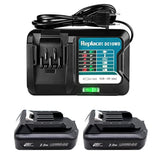 Bl1021B Replacement Battery For Makita Bl1041B With Charger Dc10Wd Compatible With Bl1016 Bl1020B Bl1040B 10.8V & 12V Max. 2000Mah Li-Ion Cxt Battery