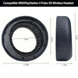 Ps5 Replacement Ear Pads Cushions For Sony Playstation 5 Pulse 3D Ps5 Wireless Headset,Earpad Ear Pads Cushions With Soft Protein Leather,Memory Foam Repair Parts Black