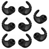 Sports Earbud Stabilizers Fins Wing Tips Ear Tips Adapters Compatible With Most In-Ear Earbuds, Anti-Slip Silicon Sport Eartips, Compatible With Sony Akg Galaxy S9 S10 Etc. 4 Pairs Black