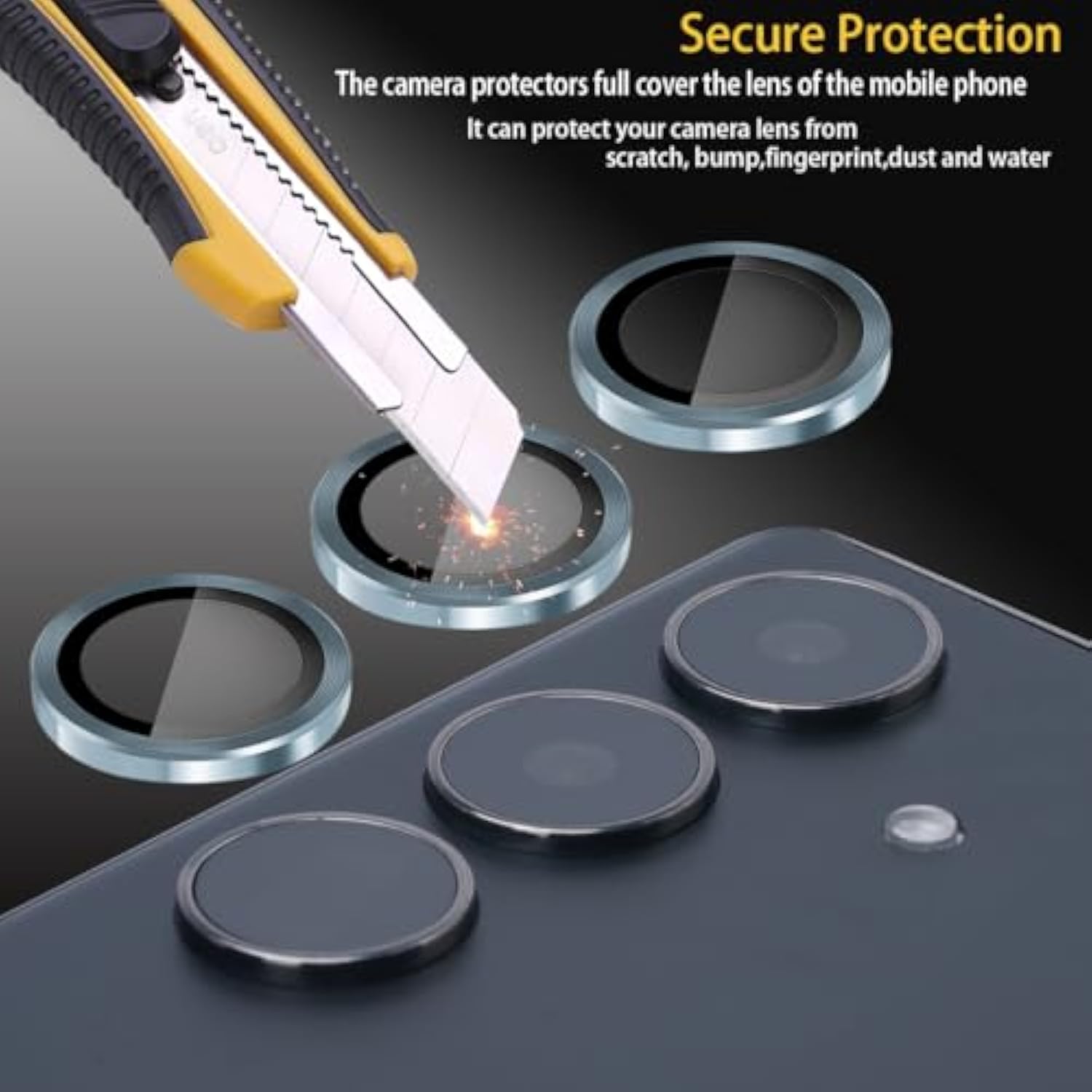 Camera Lens Protector For Samsung Galaxy S25 Plus, Tempered Glass Lens Protector Fits For Samsung Galaxy S25 Plus Blue