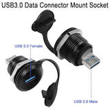 Usb3.0 Male To Female Threaded Fixing Adapter 5Gbps Usb3.0 Plug To Socket Roun