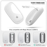 Mouse Charger Compatible With Magic Mouse 2 (Usb-C) Grip With Wireless Charging Support, Ergonomic Base (White)