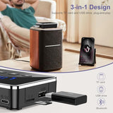 Bluetooth Audio Adapter, Bluetooth 5.4 Transmitter Receiver Support U-Disk, Tf Cards, Optical/Rca/Aux, Led Display Bluetooth Receiver For Tv, Home Stereo, Wireless Adapter For Speakers Headphone