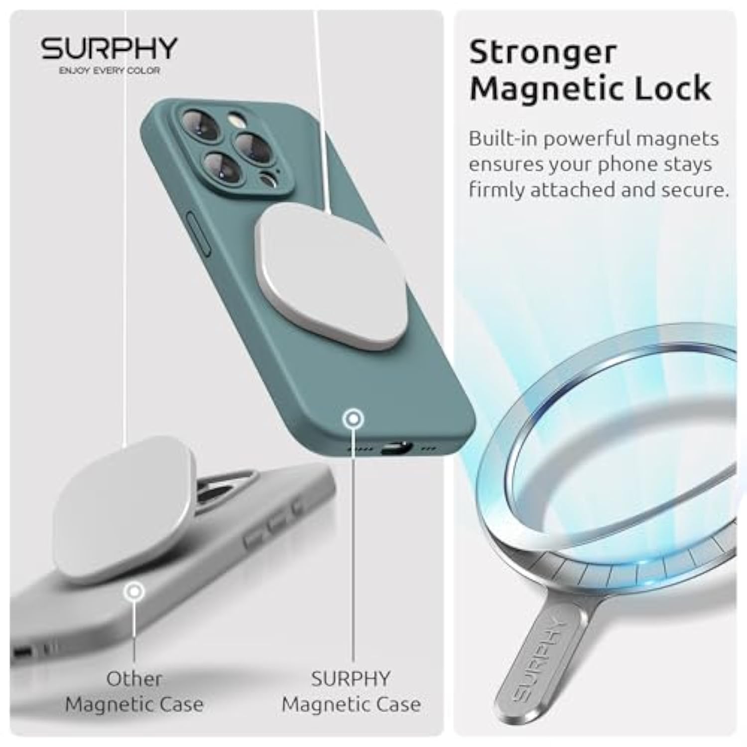 Designed For Iphone 15 Pro Case Compatible With Magsafe (6.1 Inch 2023), With 2 Pack Screen Protector, Liquid Silicone Phone Case (Camera Protective & Soft Microfiber Lining), Cactus Green