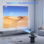 Mini Projector With Wifi And Bluetooth, 180°Rotatable Portable Projector, 1080P Support, 130" Smart Projector With Android Tv 11.0, Short Throw, Auto Keyston For Outdoor/Home Theater, Iron Grey