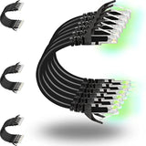 Patch Cables Cat6 2Ft 24 Pack, Ethernet Patch Cable 10G, Cat 6 Patch Cable For