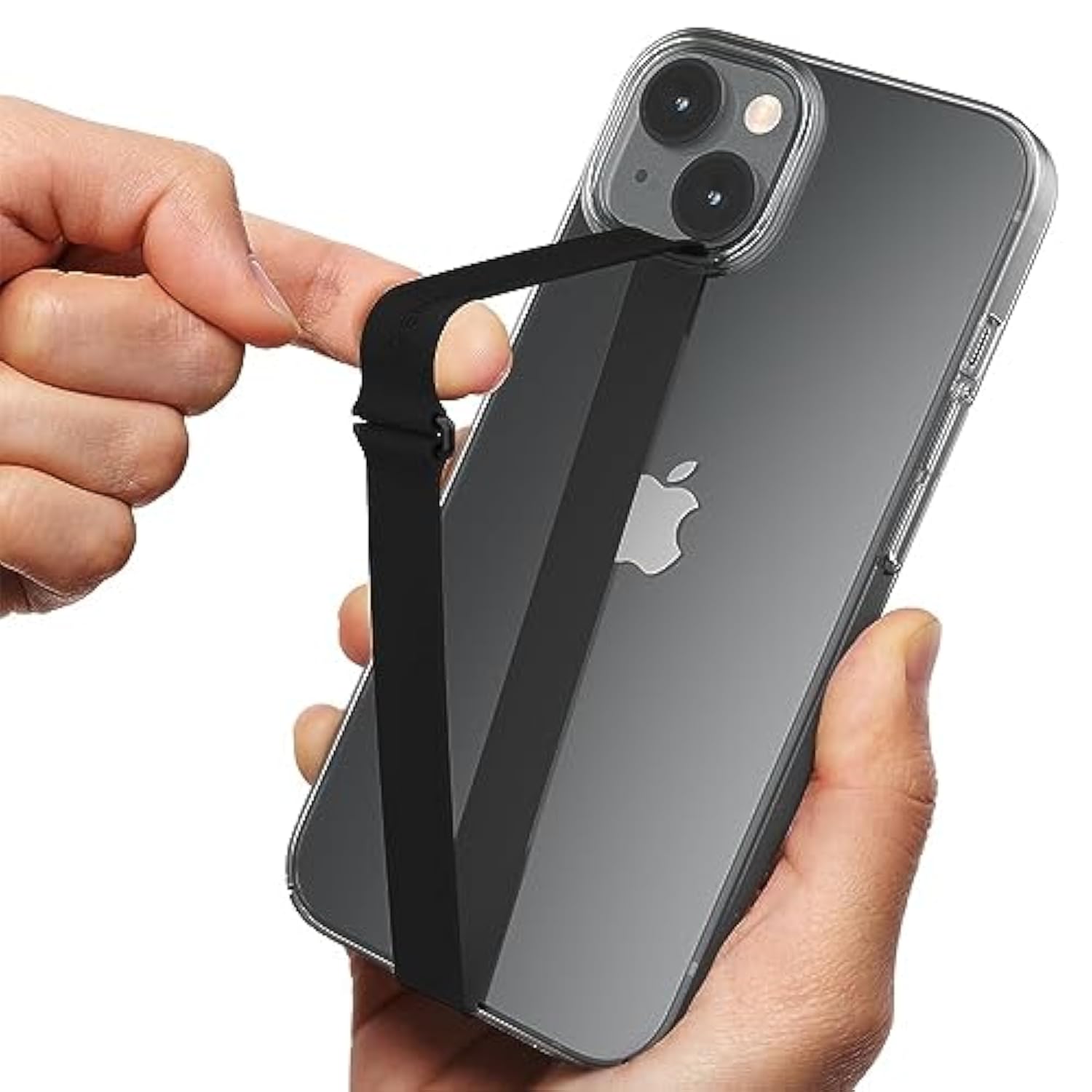 C-Shaped Clip Finger Grip, Silicone Phone Strap Loop Holder for iPhone & Samsung