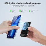 Magnetic Portable Charger, 5,000Mah Wireless Portable Charger With Led Display, Battery Pack, Compatible With Iphone Iphone 16 Pro Max/16 Pro/16, Iphone 15/14/13/12 Series(Black)