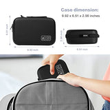 Electronic Organizer Travel Case Compatible With Macbook Power Adapter, Compatible With Magic Mouse & Pencil, Sd Card, Usb Flash Disk With 4 Modular Insert & 2 Cable Tie & Snap Hook, Black