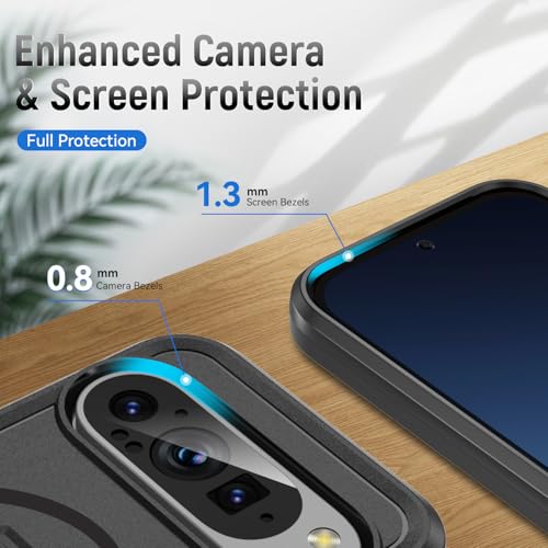 for Google Pixel 9/9 Pro Case,[Compatible with Magsafe] [Military Grade Drop Tested] Shockproof Magnetic Tough Rugged Protective Phone Case -6.3 inch