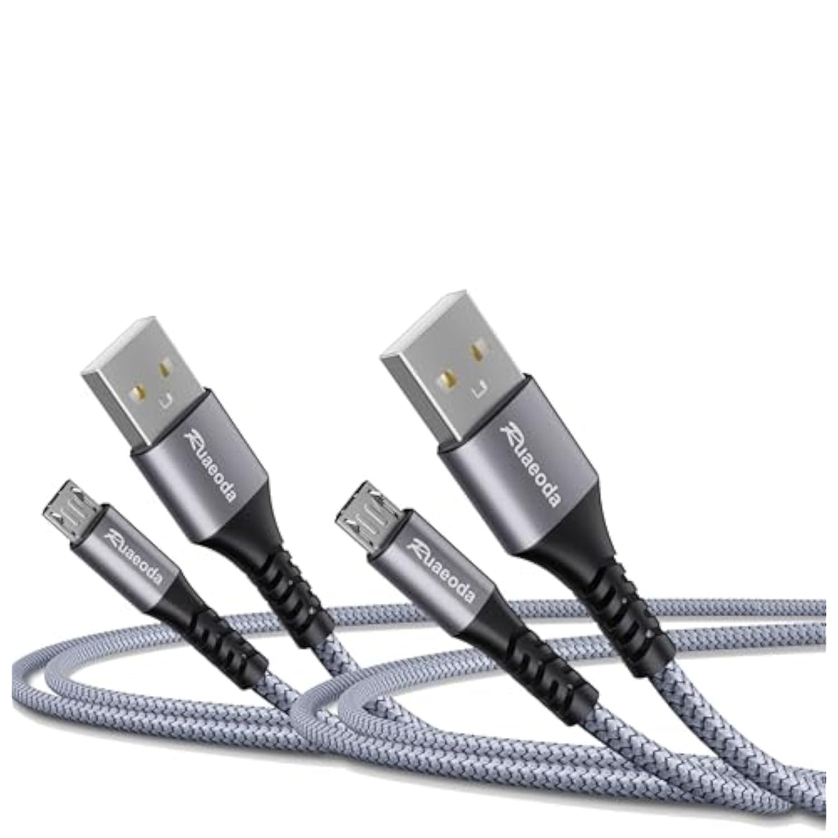 Micro Usb Cable Android Charger 6Ft 2Pack Compatible With Ps4 Charger Cord - High Speed 2.0 Usb A Male To Micro Usb Nylon Braided Cable For Android Phone