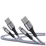 Micro Usb Cable Android Charger 6Ft 2Pack Compatible With Ps4 Charger Cord - High Speed 2.0 Usb A Male To Micro Usb Nylon Braided Cable For Android Phone