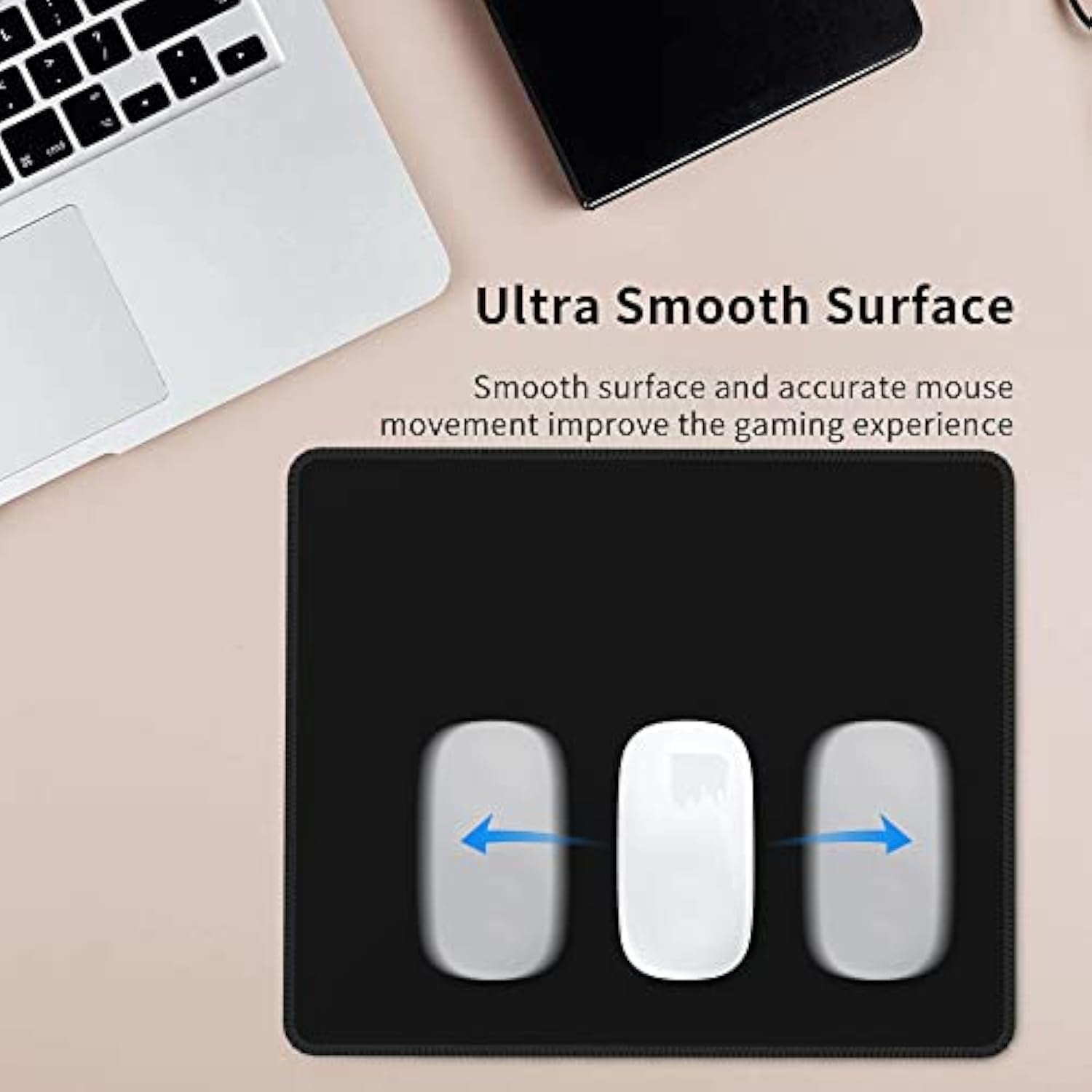 Custom Mouse Pad With Photo Text Name Logo Design Your Own Personalized Mouse Mat Customized Non-Slip Desk Writing Pad For Office Home, 1Pcsblack, 7"X8.6"